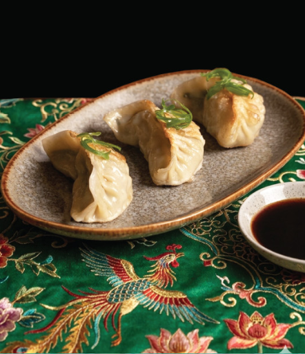 Gyoza with chilli sauce